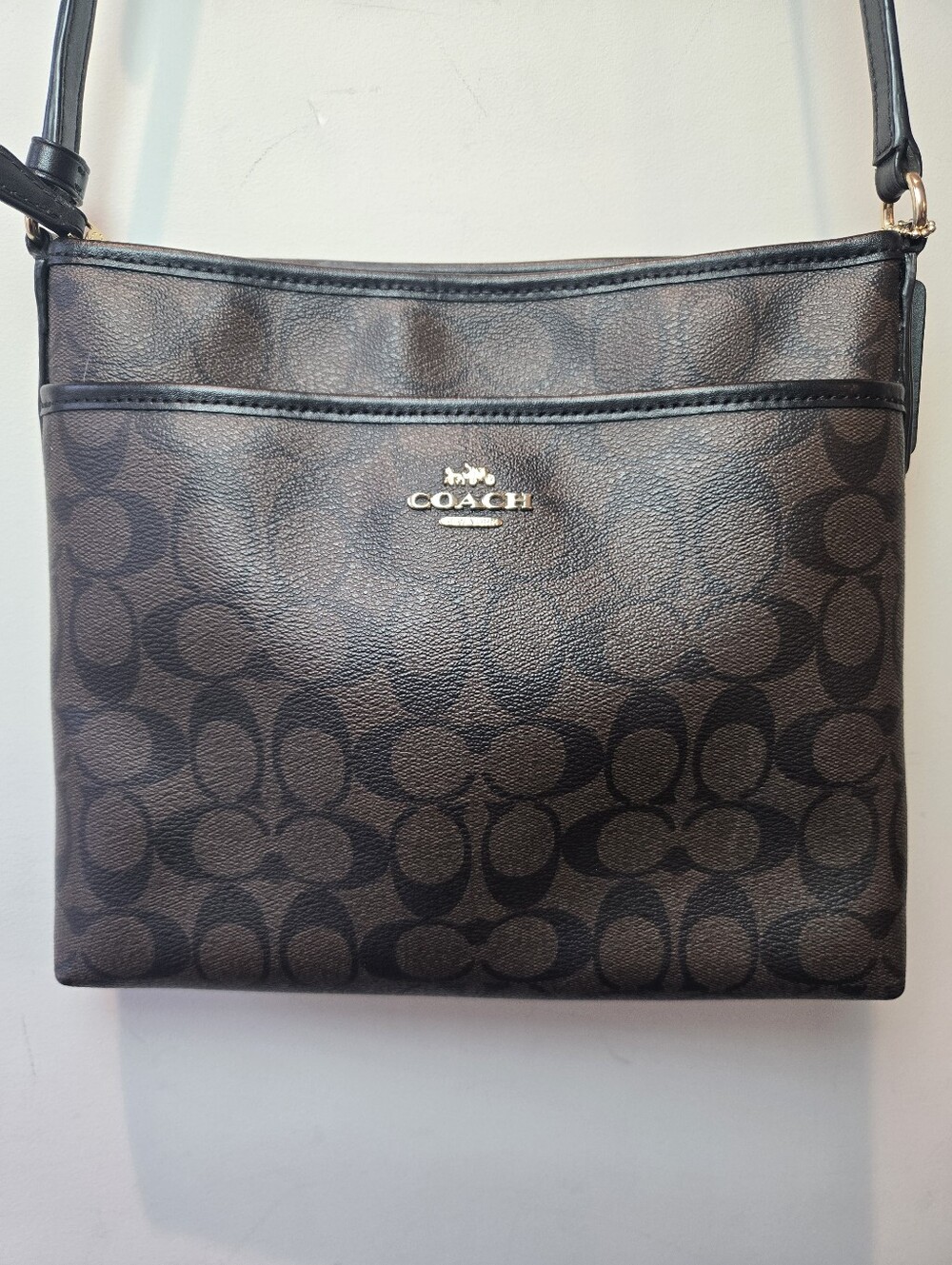 Coach Bag Signature File Logo Classic Crossbody Purse